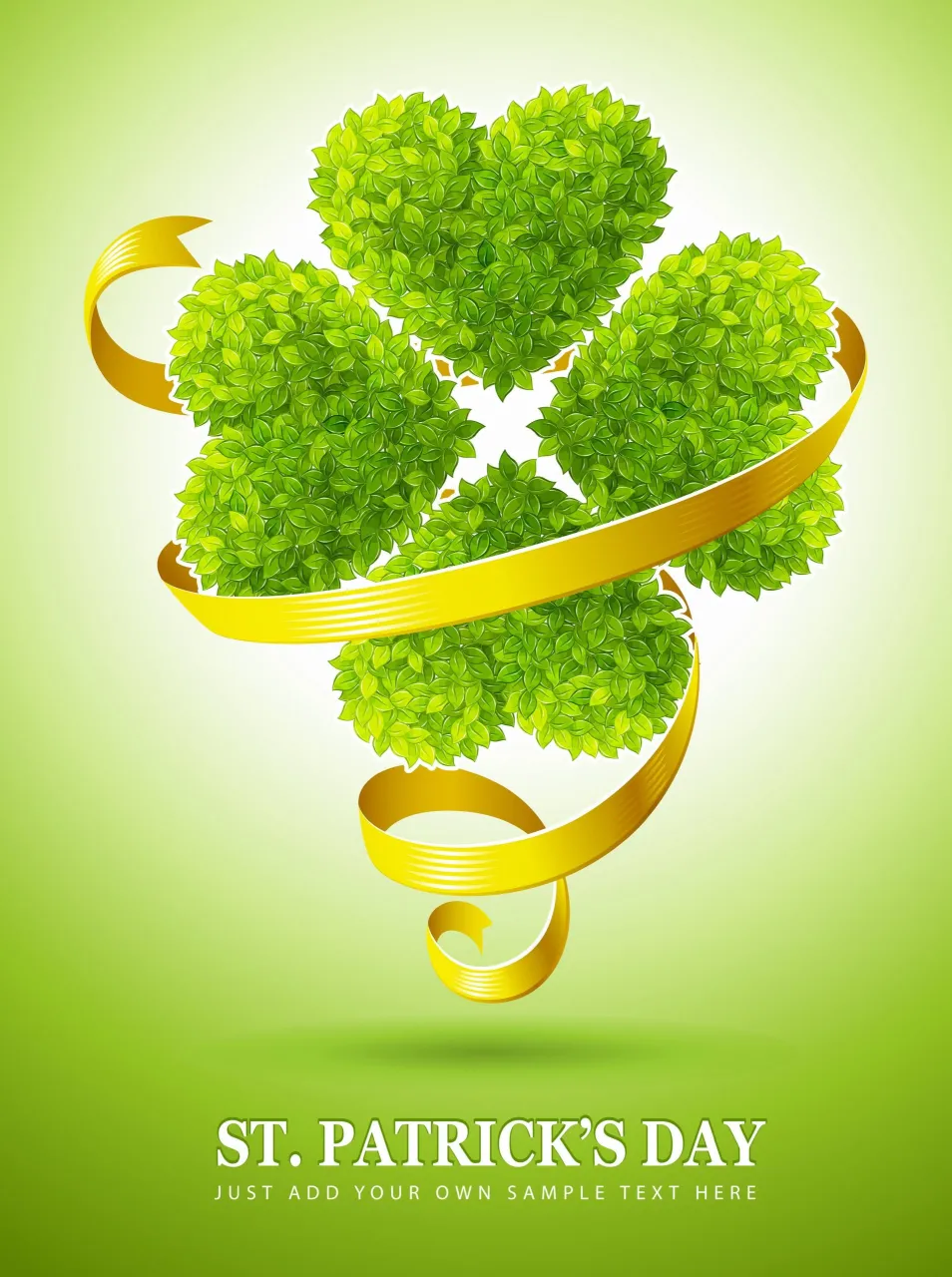 Lucky clover and ribbon for saint Patrick's day © Depositphotos