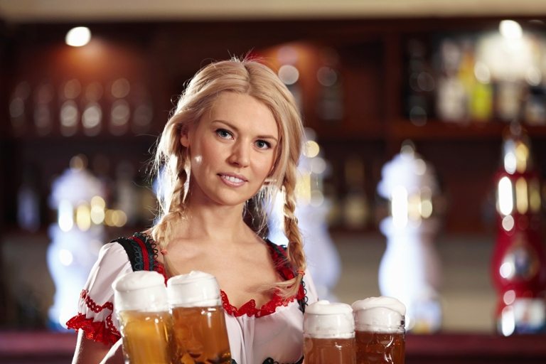 Waitress with beer | Stock Photo © Depositphotos