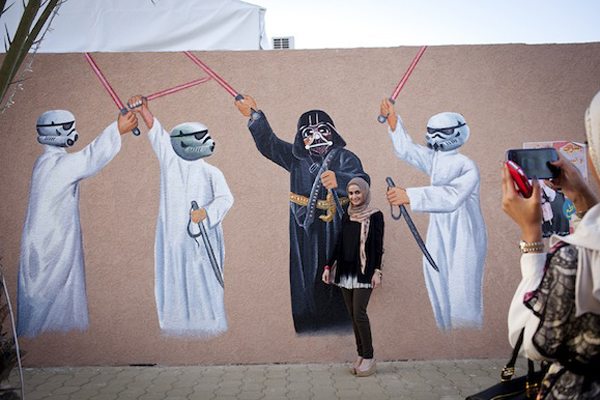 Kuwait Street Art. Darth Vader and Stormtroopers