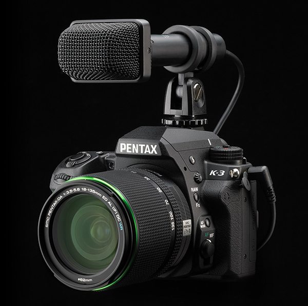 Pentax K-3 with microphone