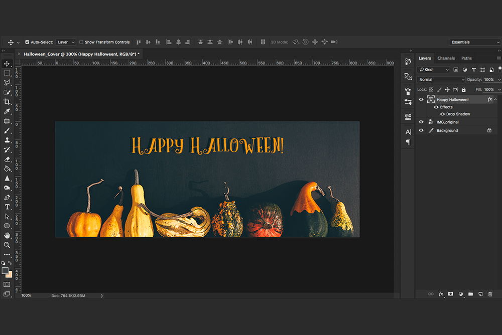 create a halloween banner tutorial