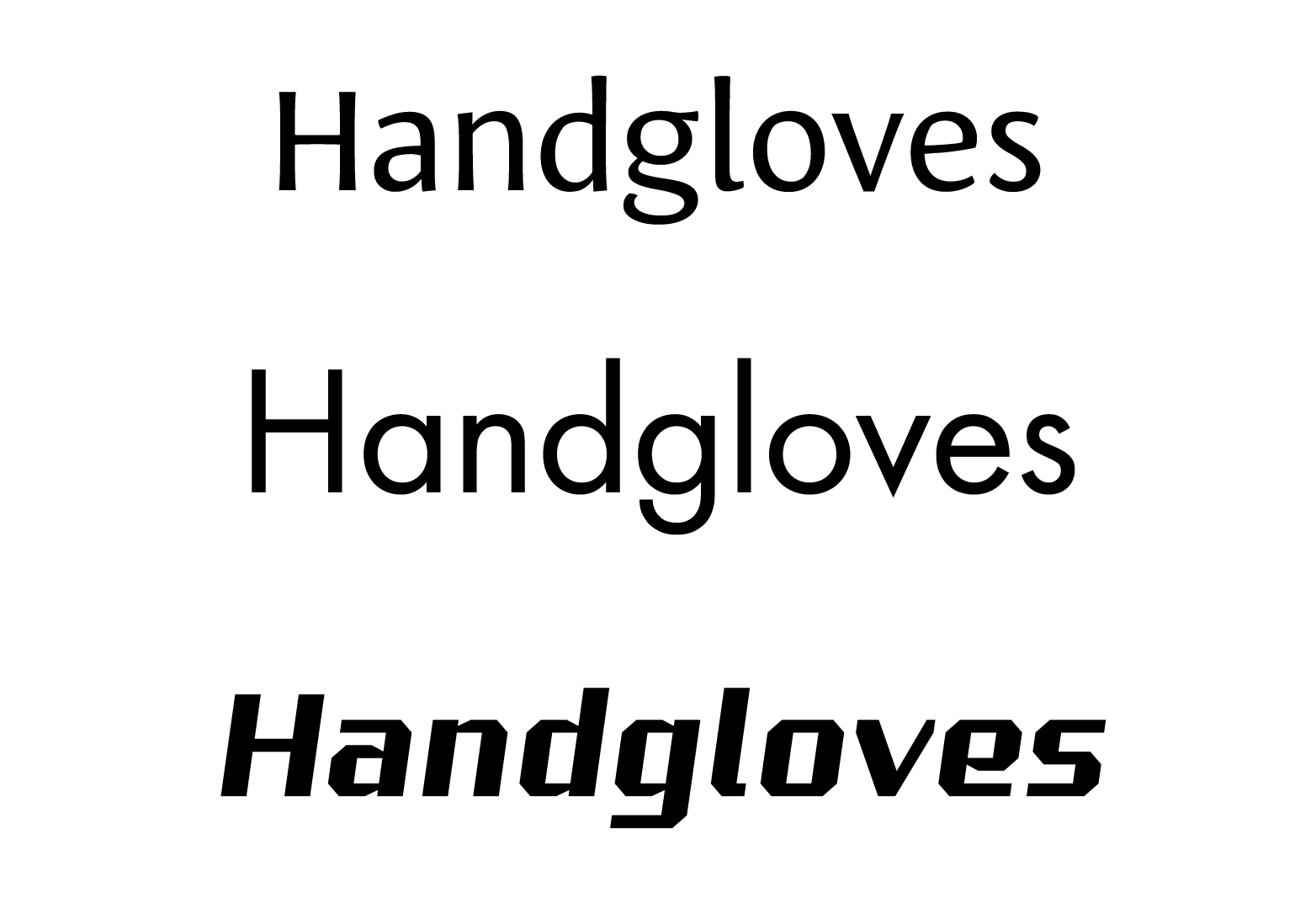 font style