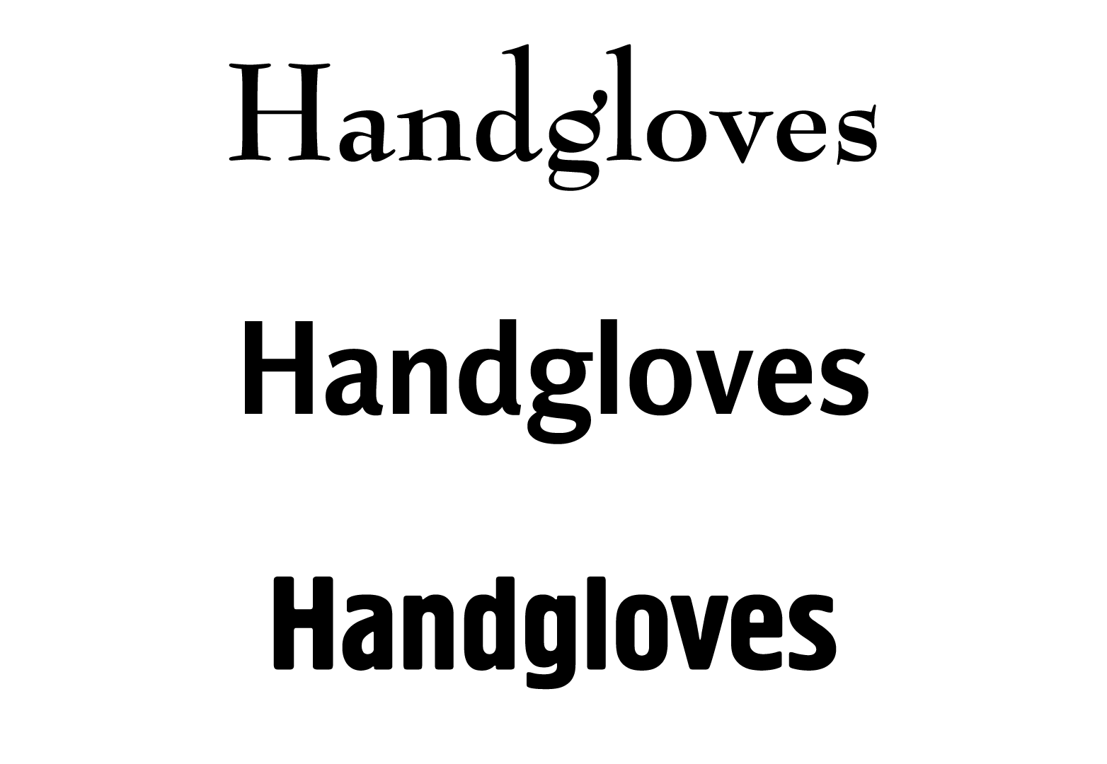 types of font and font characteristics