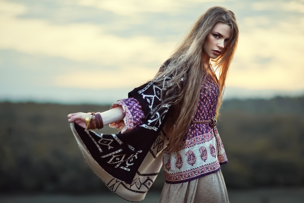 Beautiful hippie girl