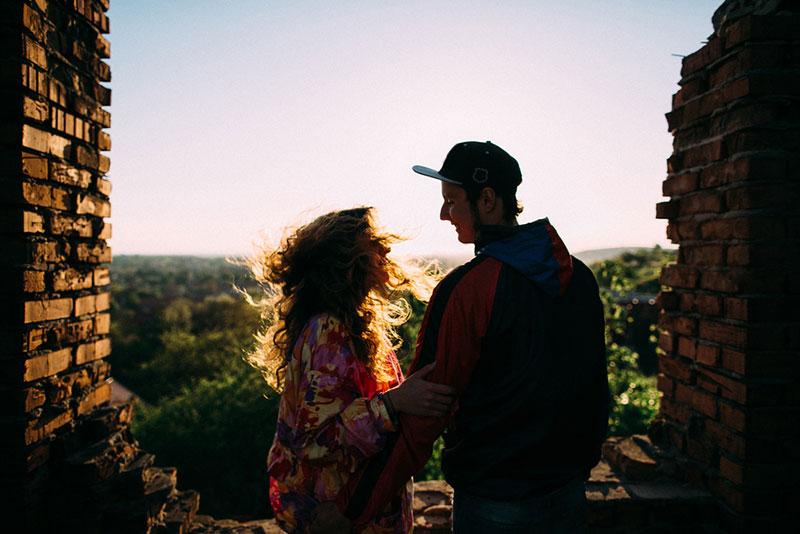 silhouette of a couple