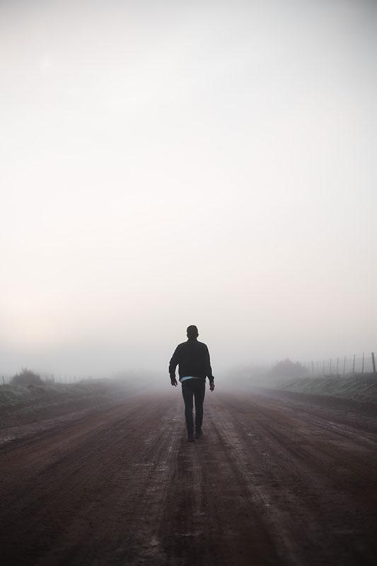 Justin Govender photography man walking into fog