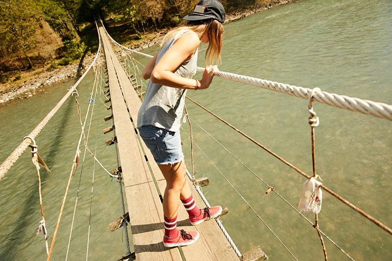 Evgeny Lobanov photography - girl on a rope bridge