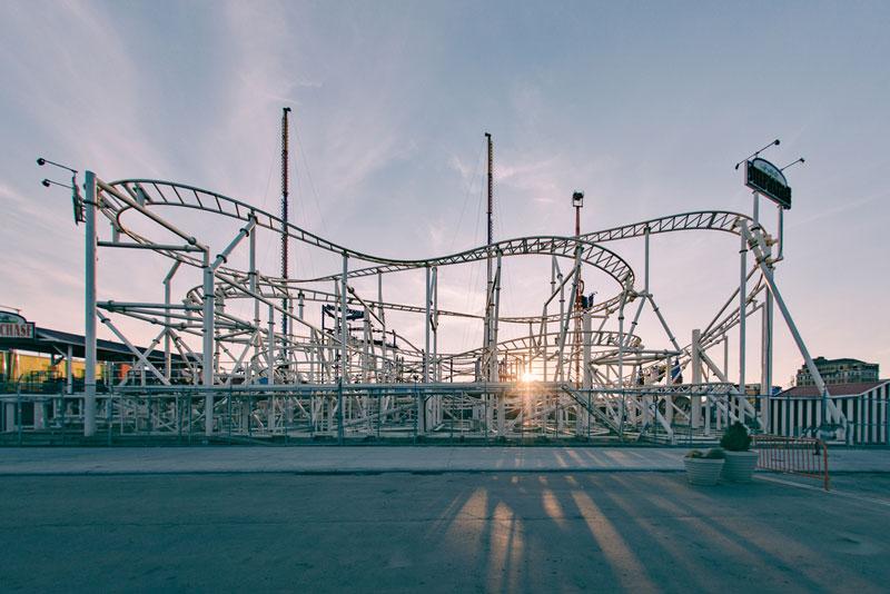 László Lőrik photography - Coney island at sunset