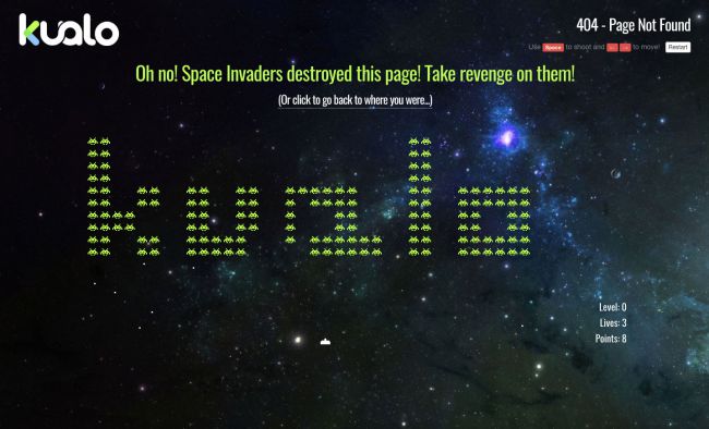 Kualo 404 error page