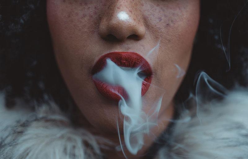 trendy photography - smoke coming out from the mouth