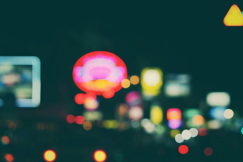 trendy effecets - bokeh on cityscape