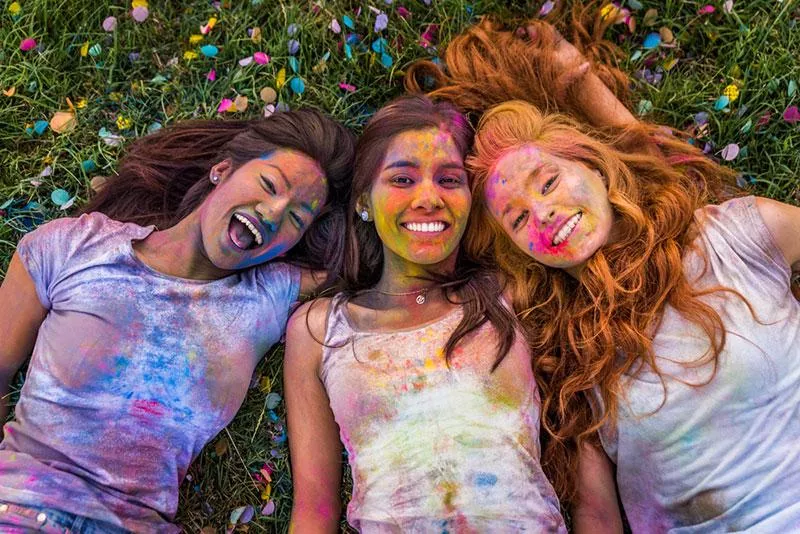 Having fun at Holi festival of colors