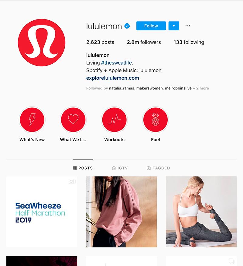 lululemon-instagram-account