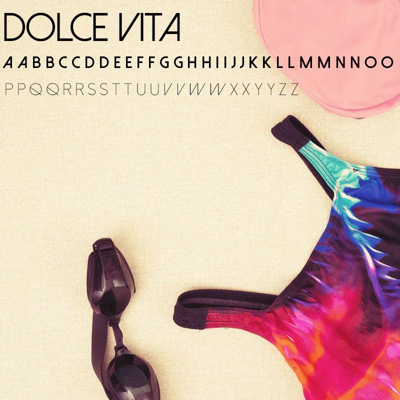 Dolce Vita minimalistic font