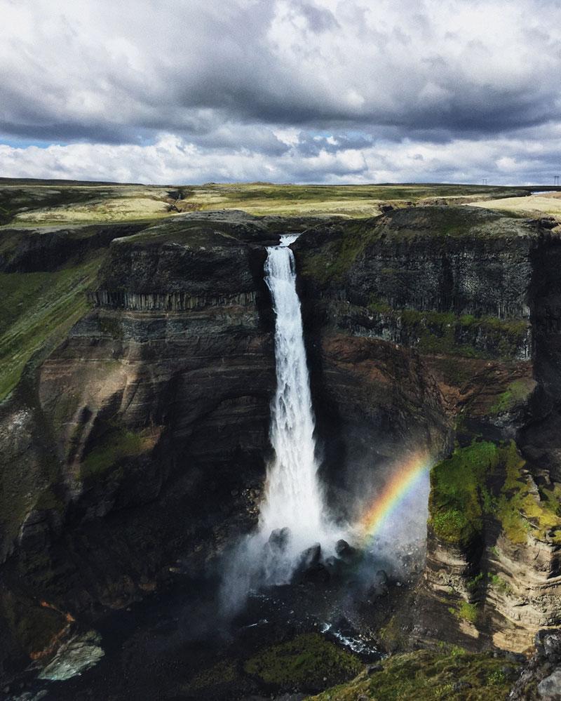 The Háifoss waterfall, Iceland