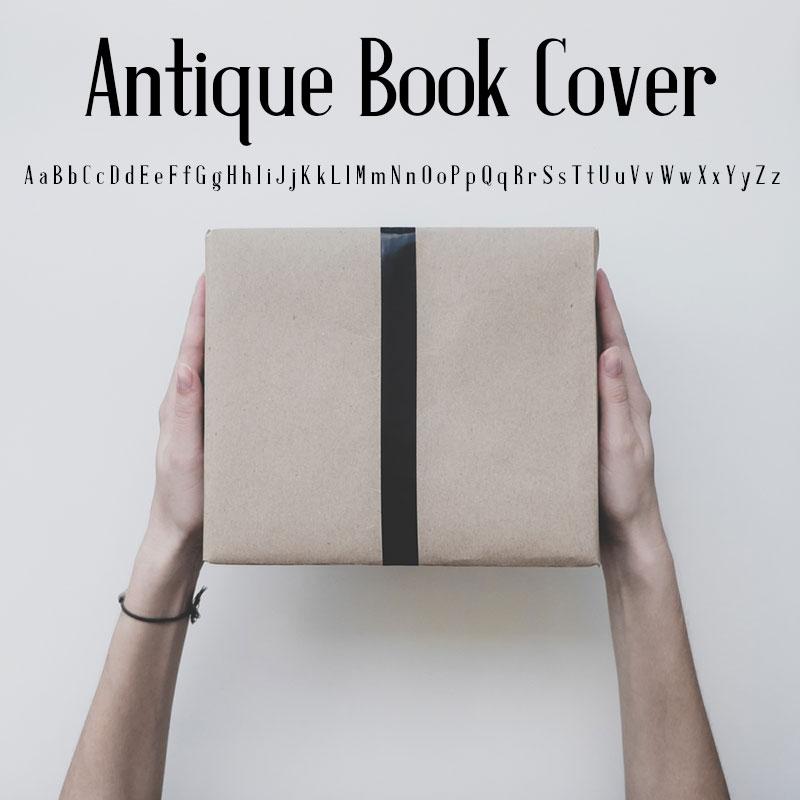 Antique Book Cover minimalistic font