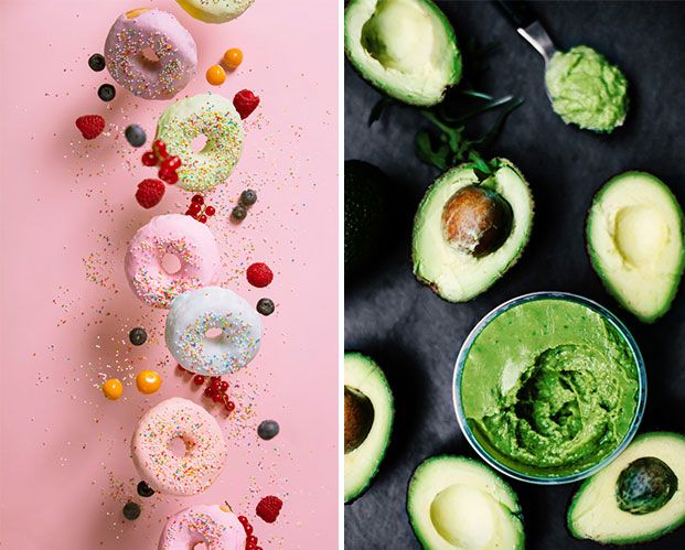 Photo collection: Guilty Pleasure Vs Healthy Food