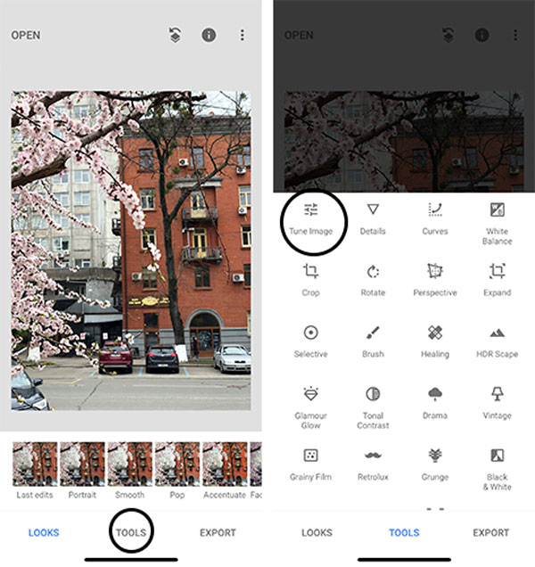 How to use Snapseed to enhance an image