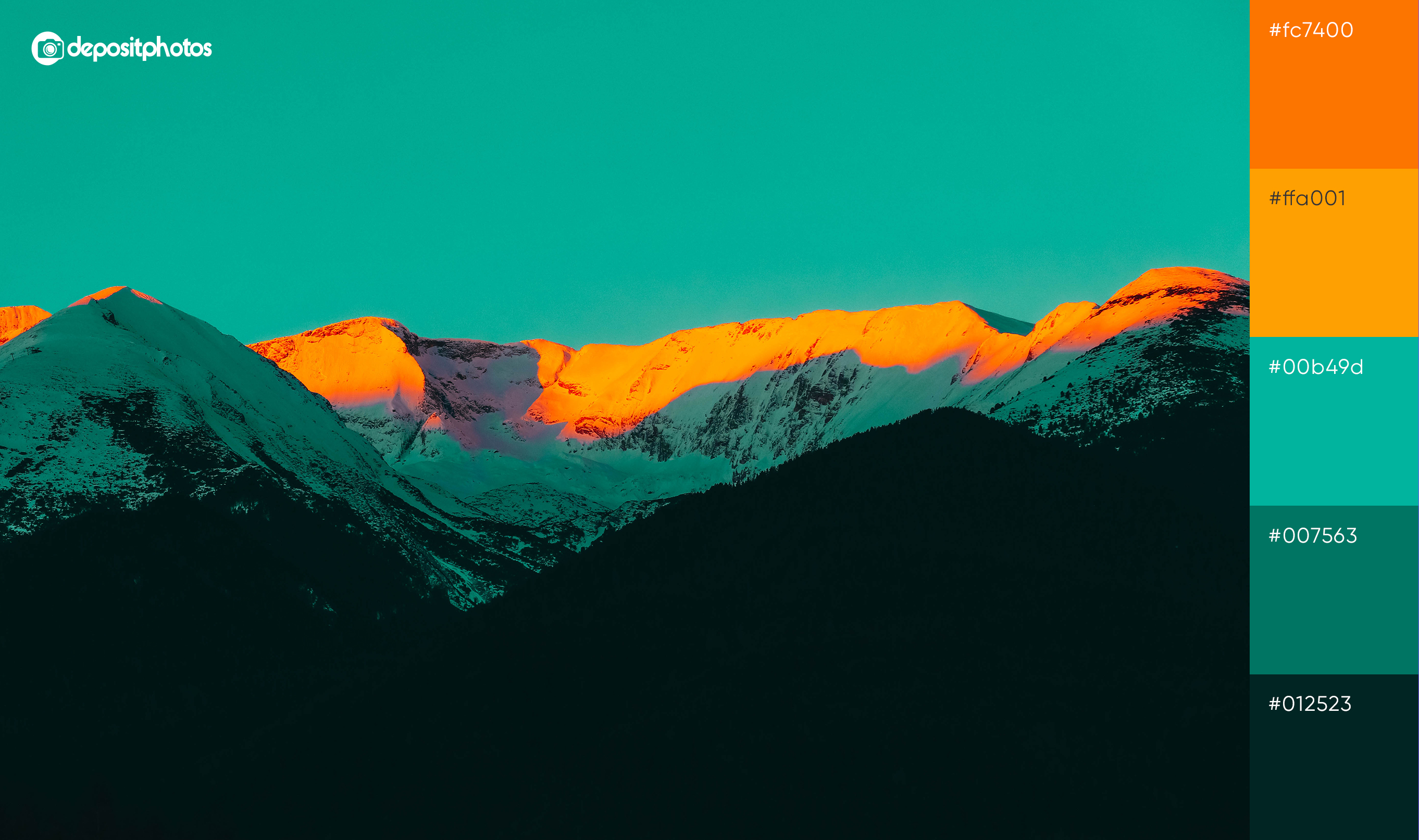 sunset and mountains