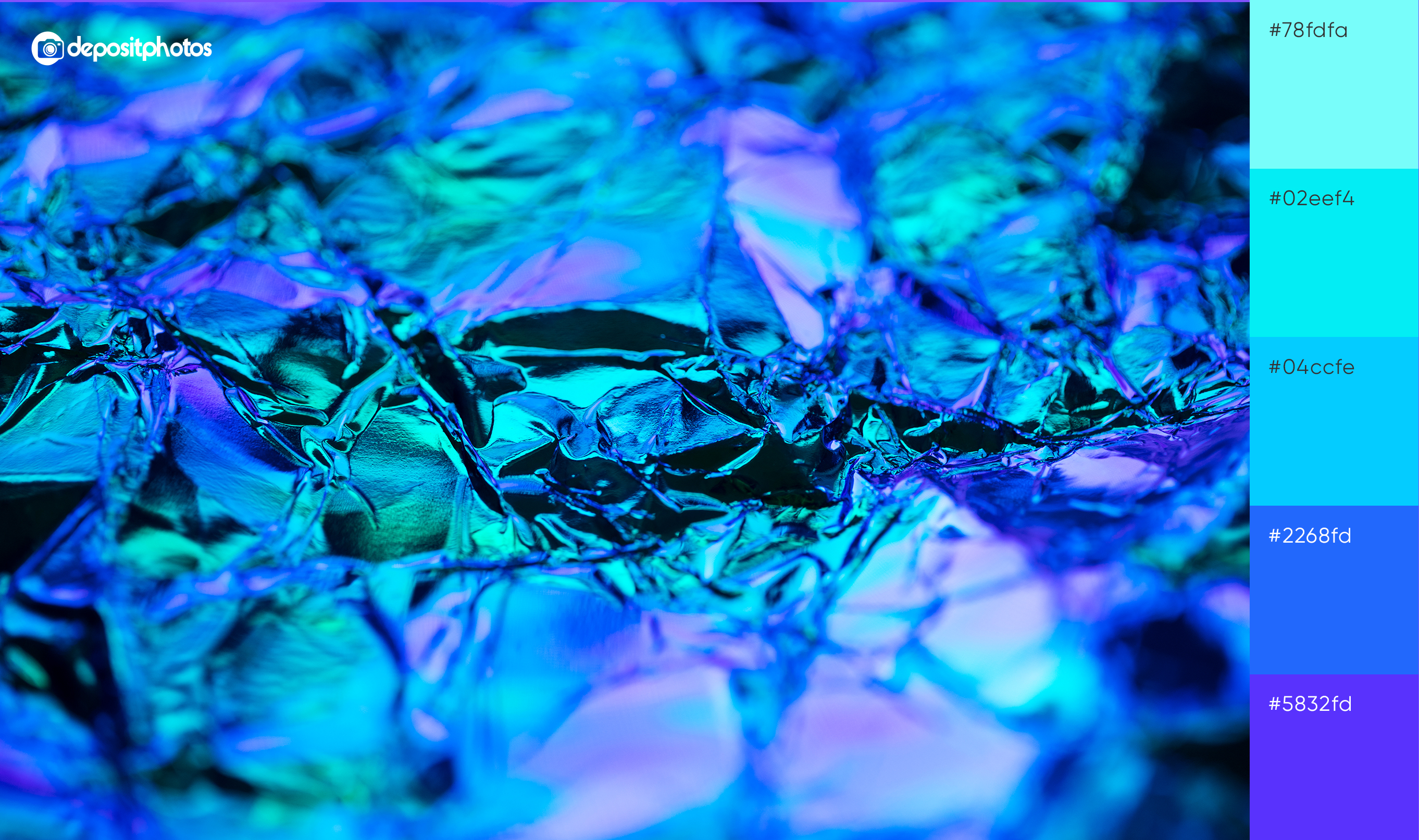 glowing blue foil