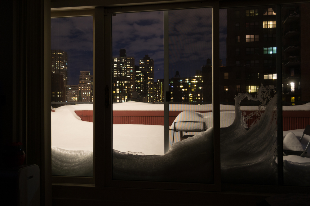 snow covered terrace