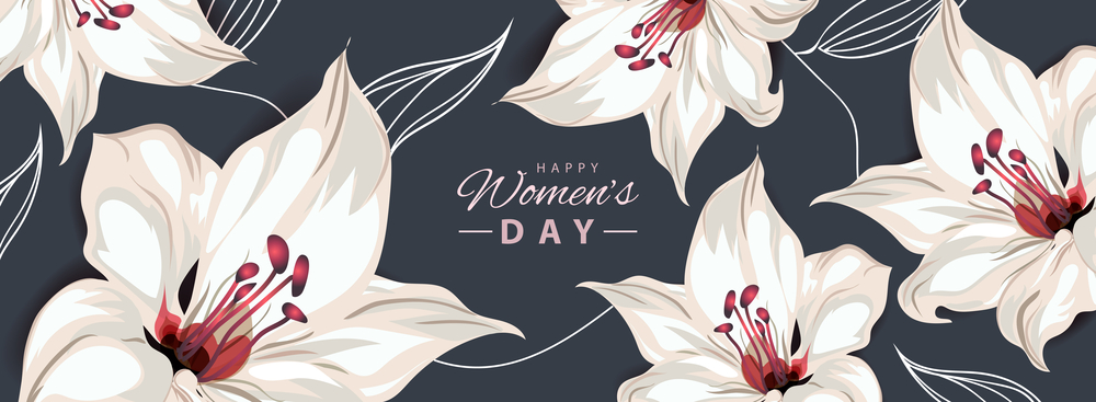 Happy Women's Day postcard