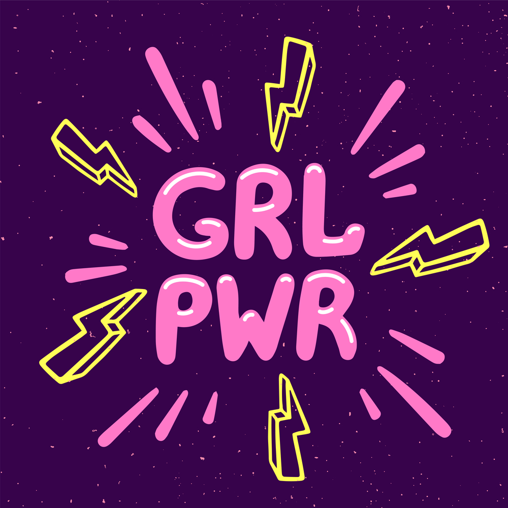 Girl power movement illustration