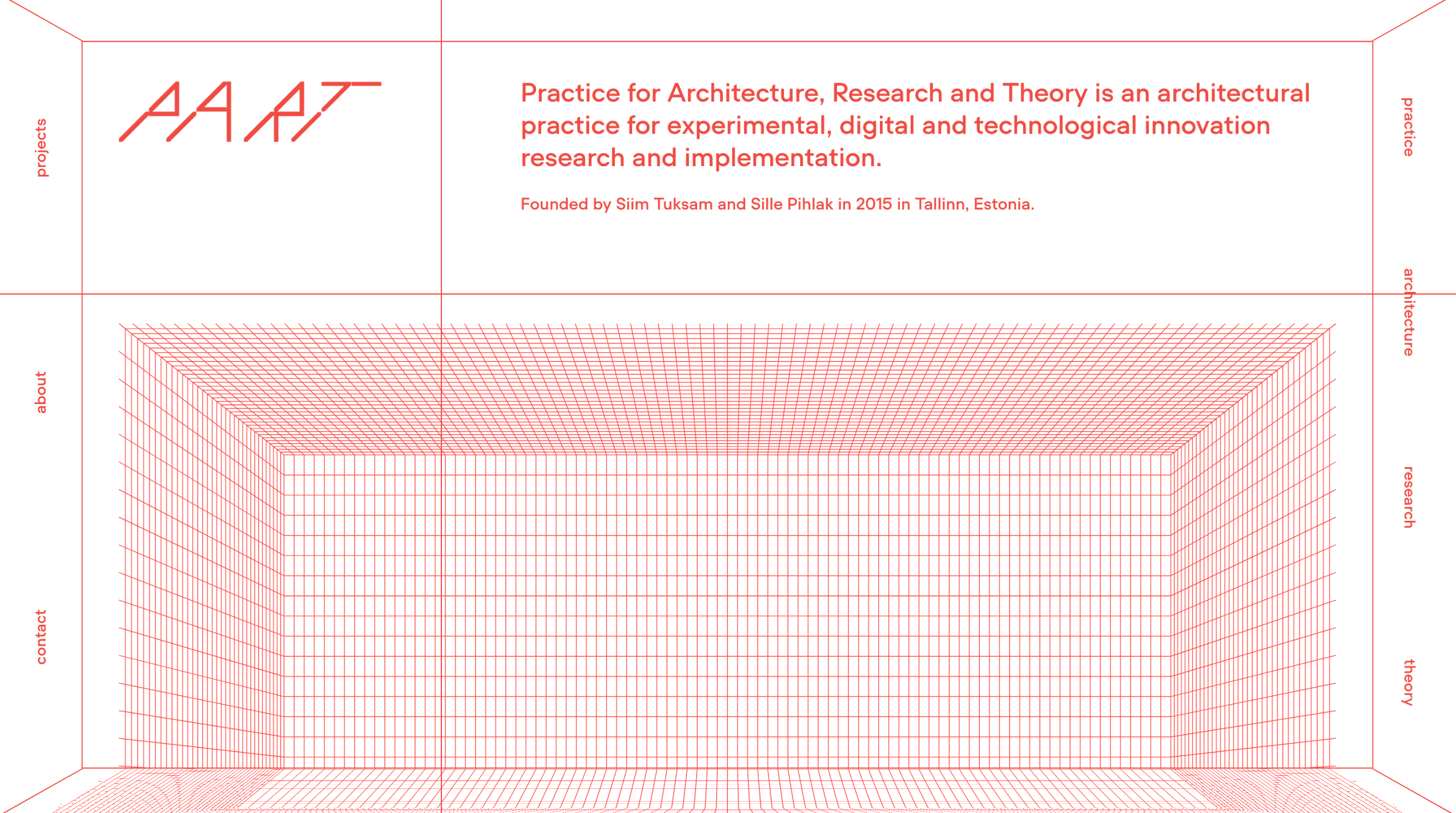 PART Architects website design : brutalism