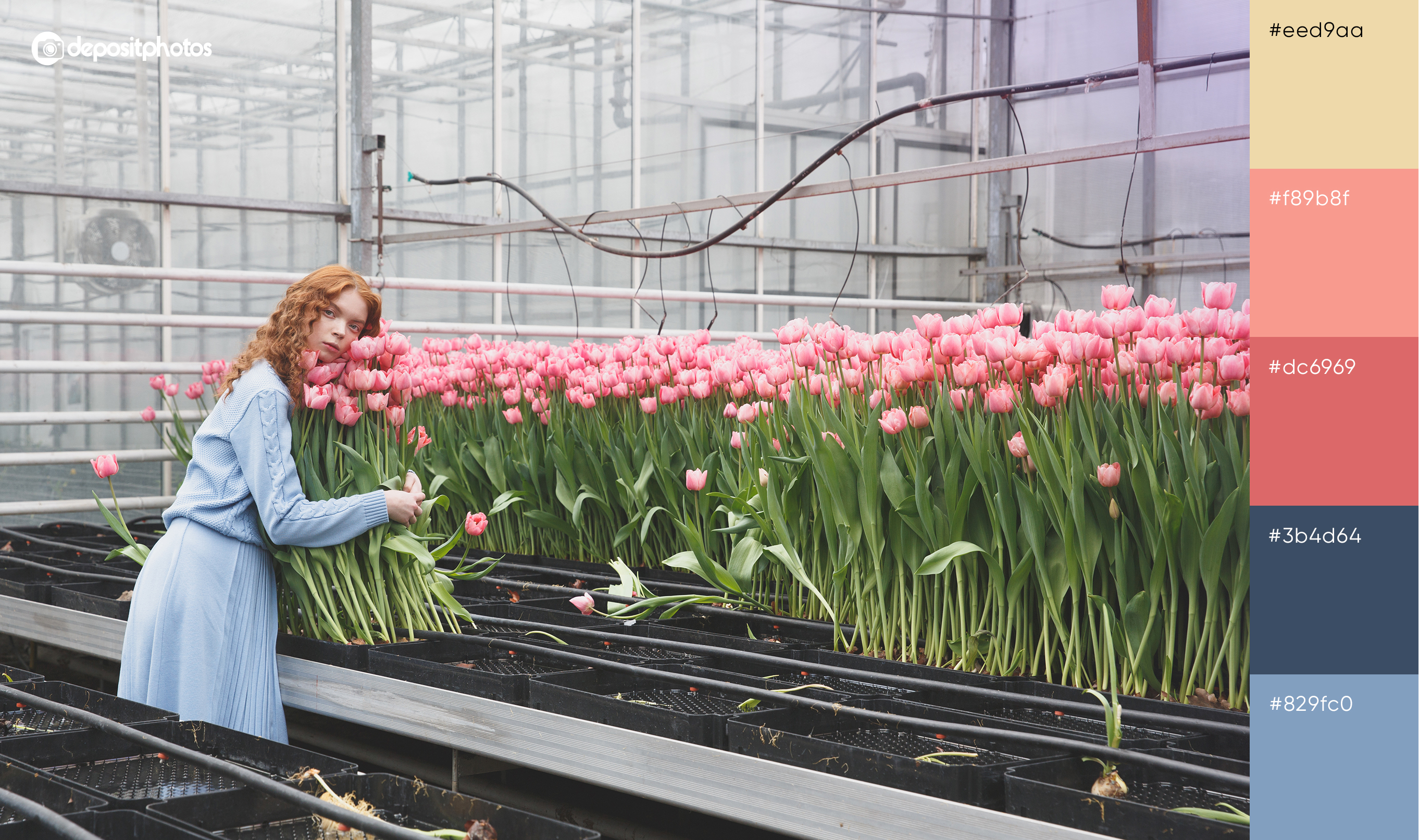 girl with flowers