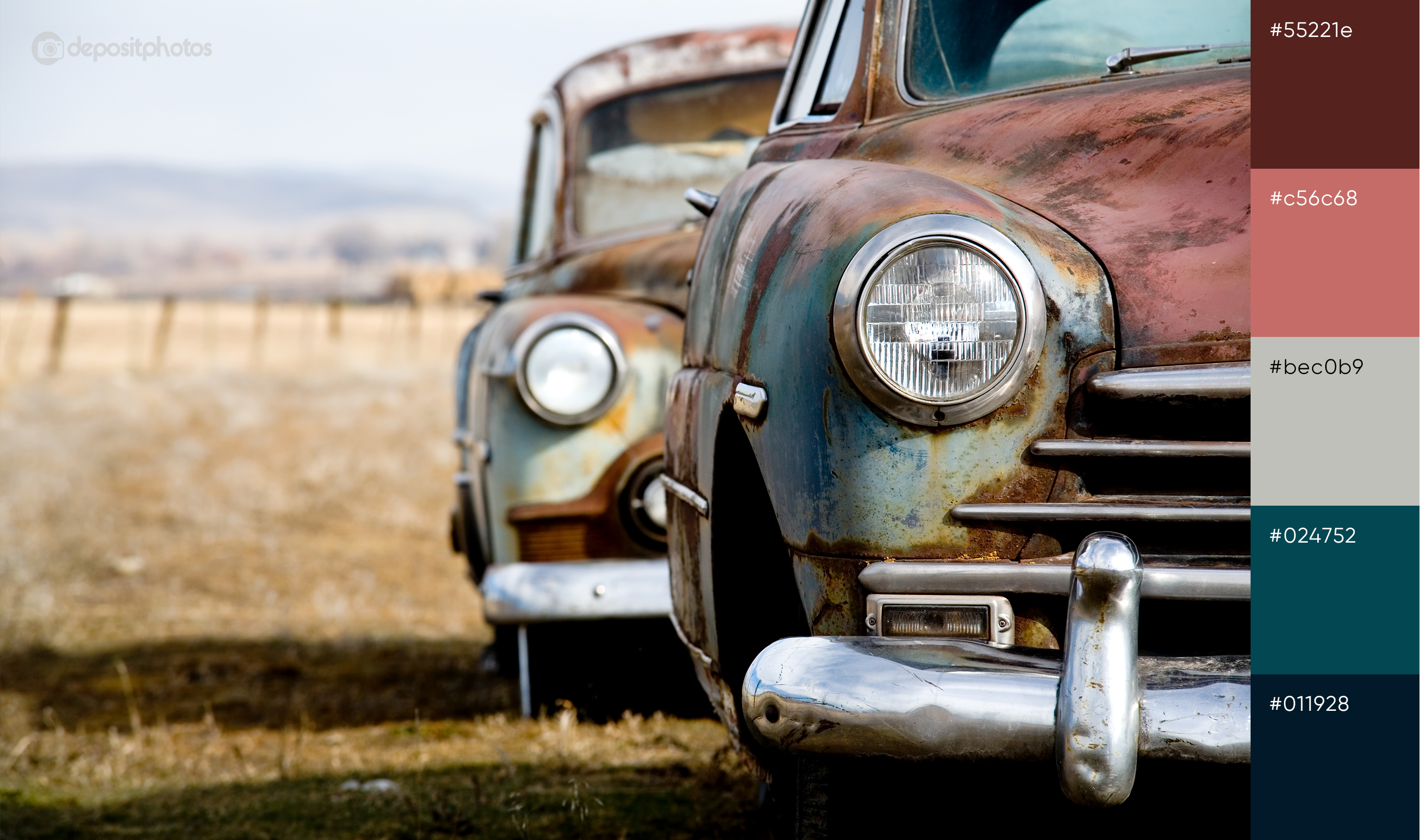 old car in field