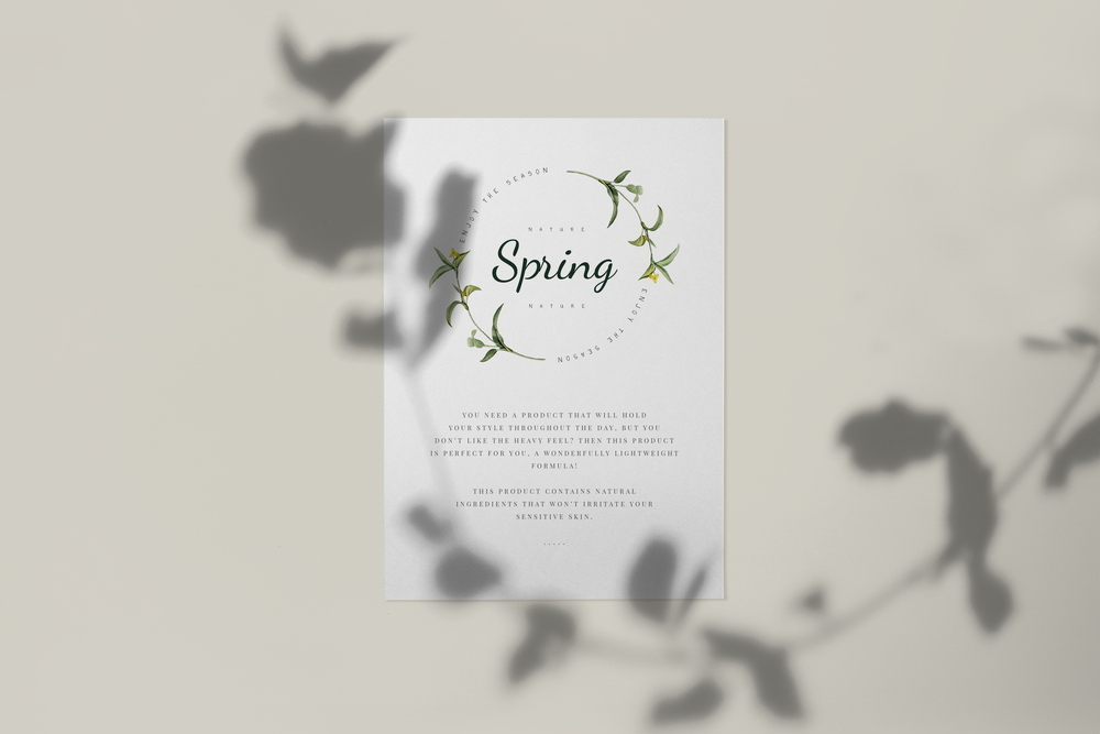 Enjoy the spring season card mockup