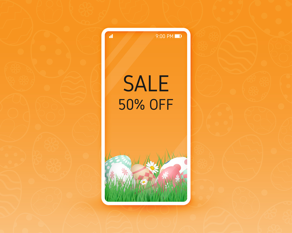 Sale banner for easter