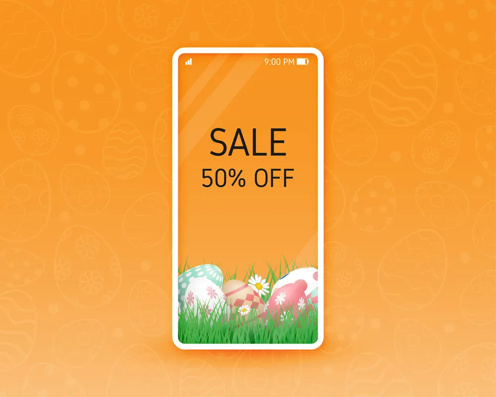 Sale banner for easter