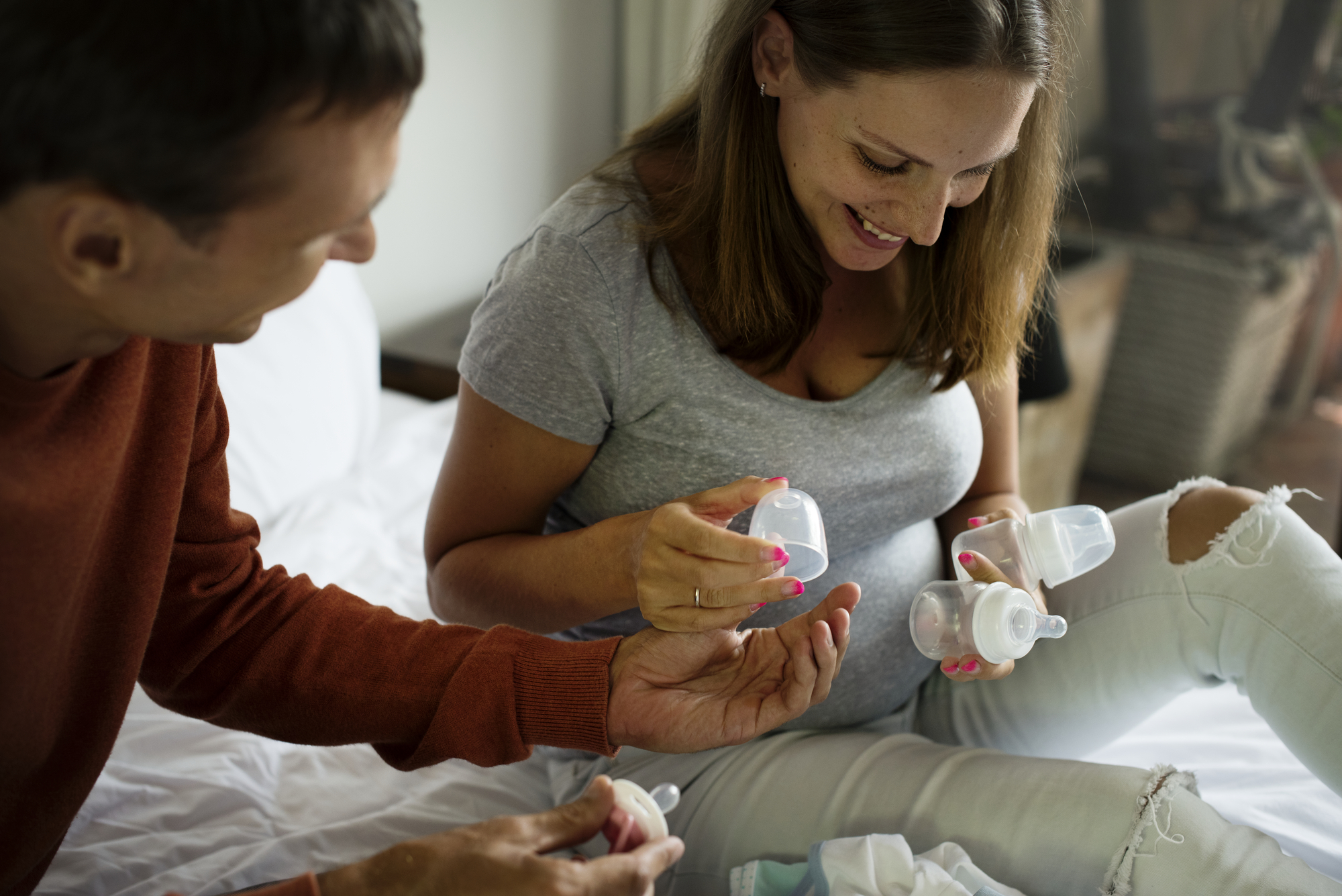 Pregnant woman life stock photo