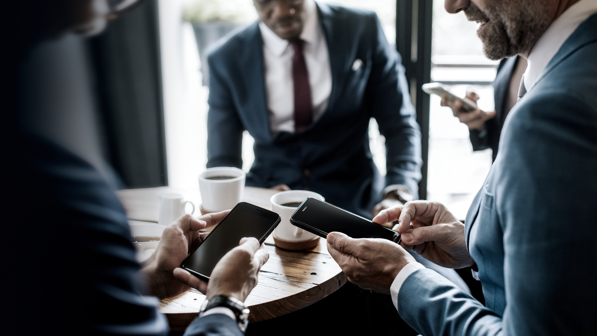 stock photo of businessmen on meeting