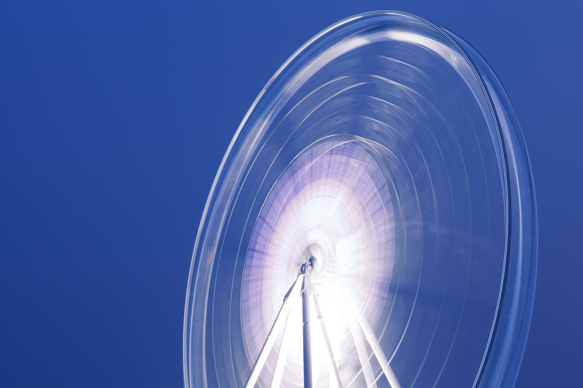 stock photo of ferry wheel in twilight sky