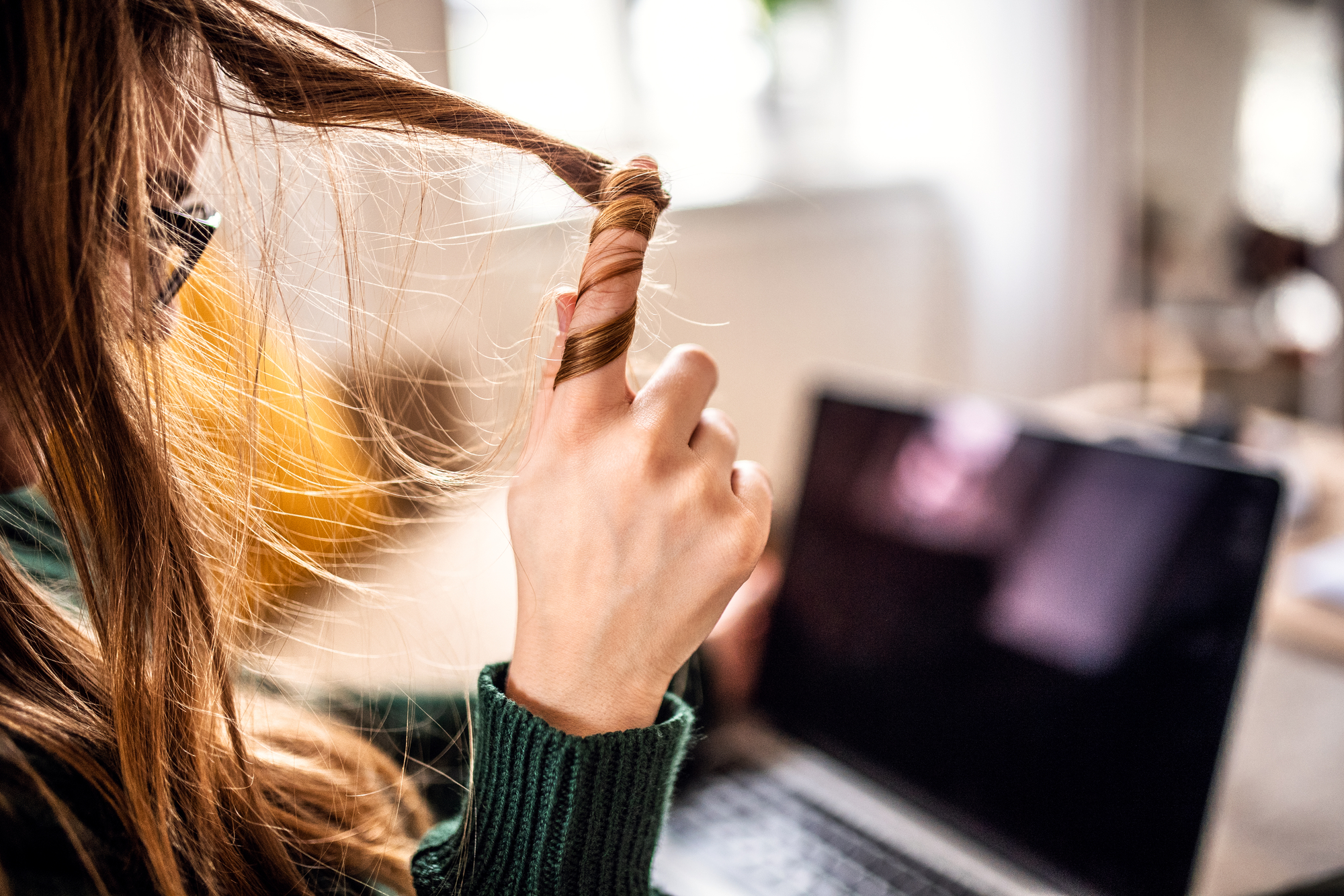 stock photo woman with a laptop