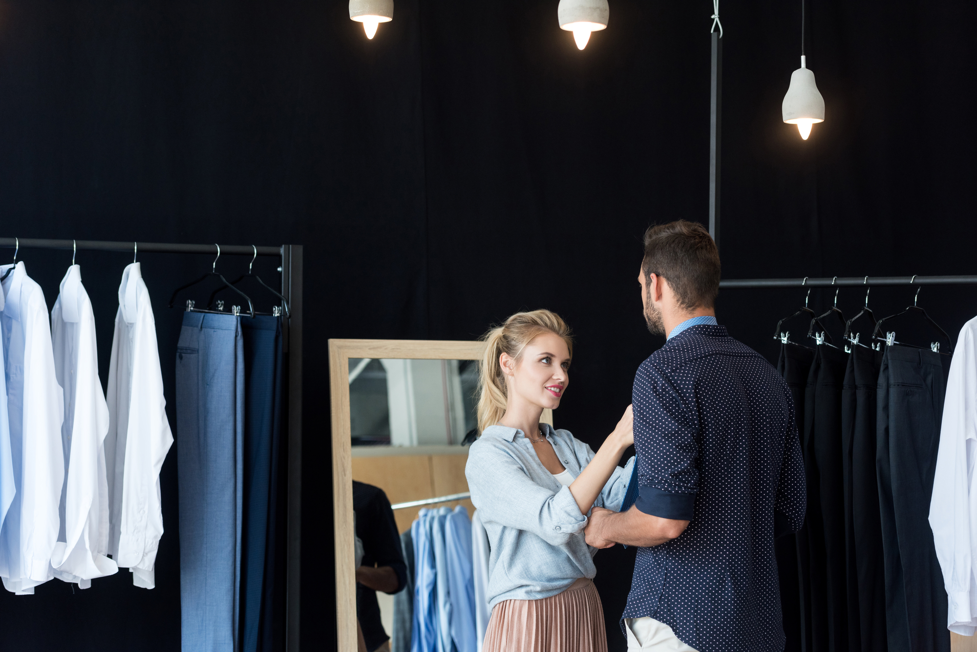 couple shopping stock photography