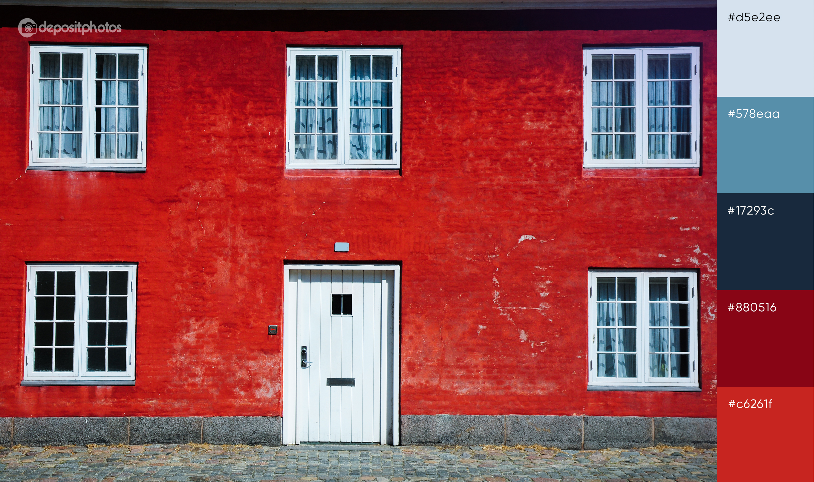 red building stock photo