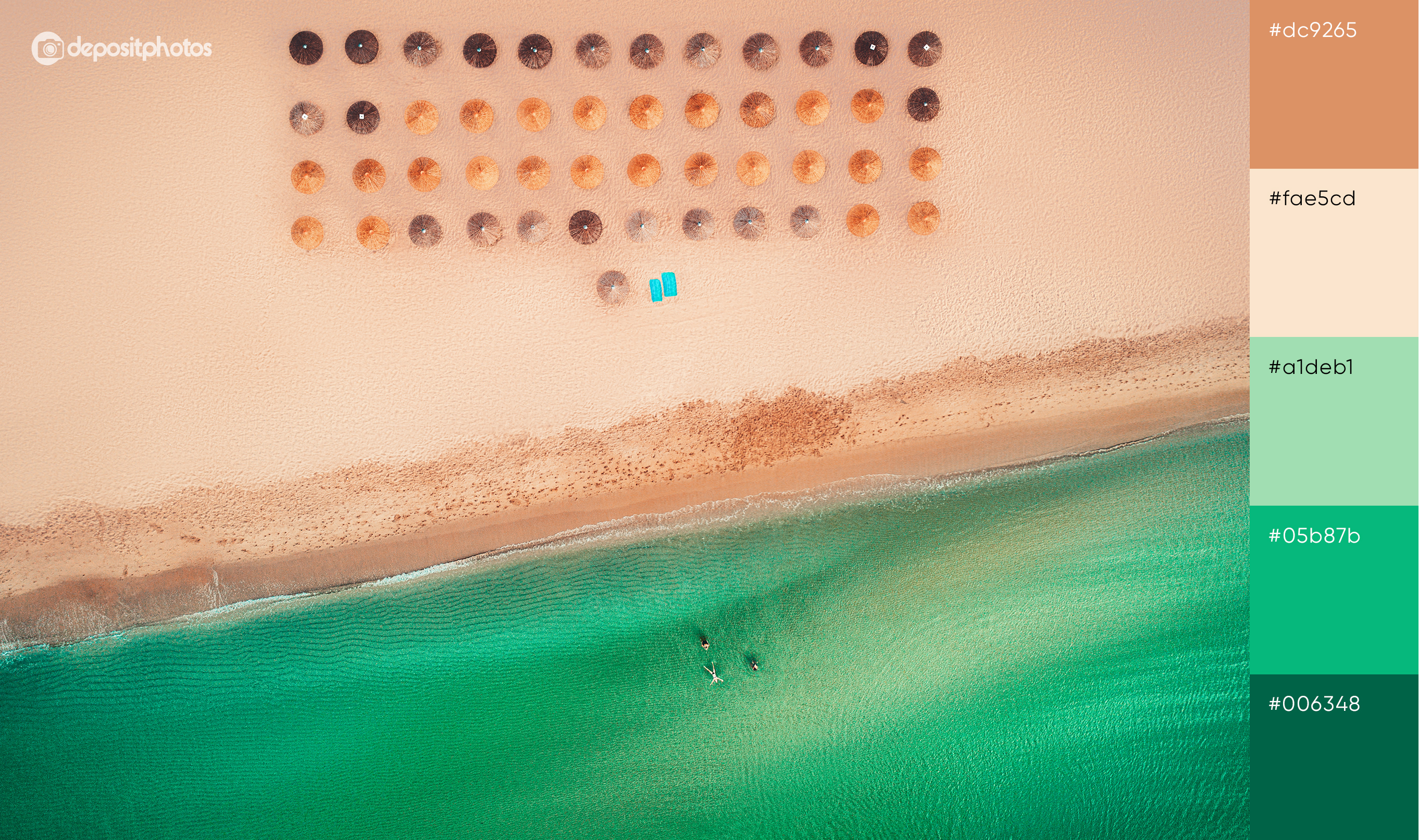 stock aerial image of beach and sea