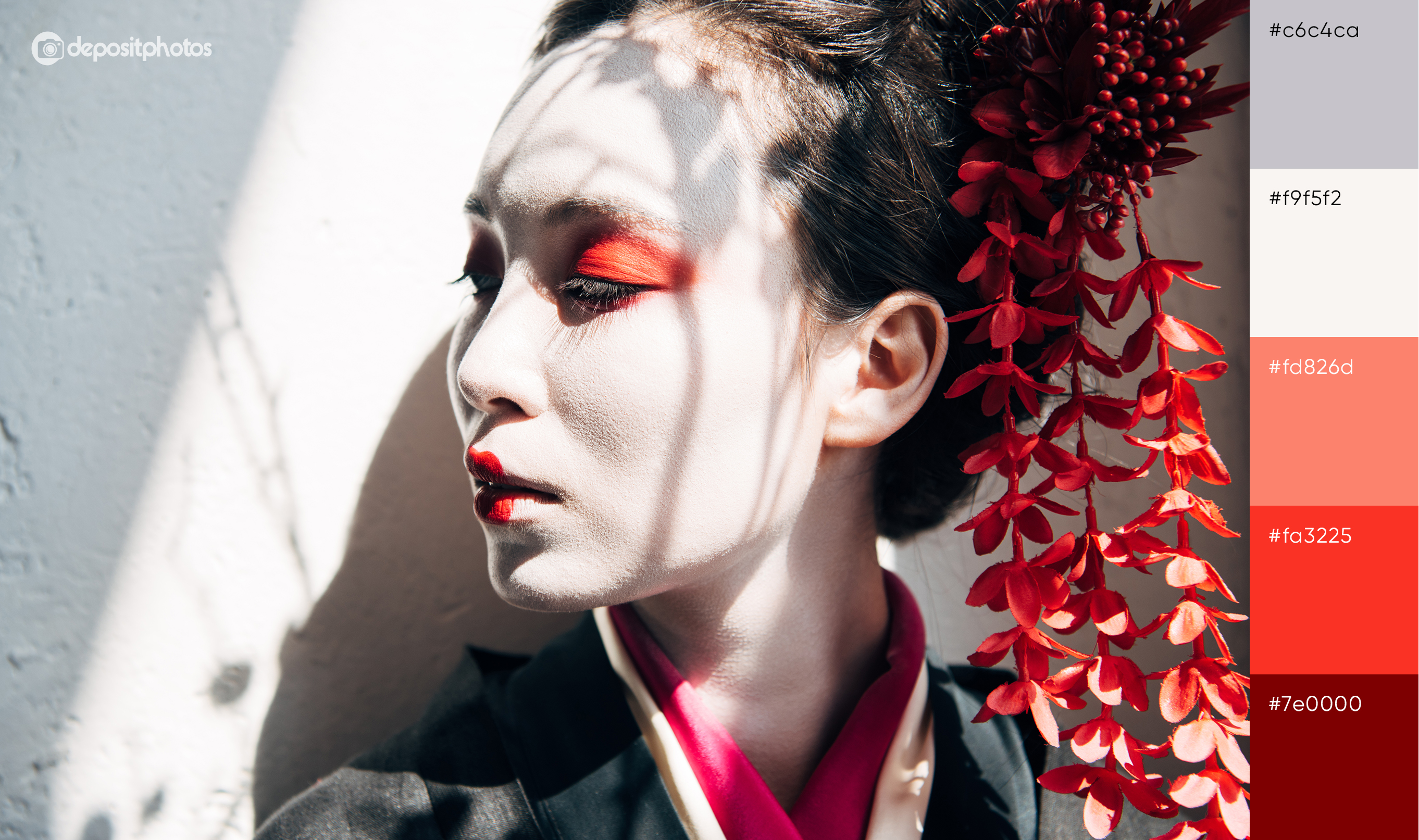 portrait of Jpanese geisha