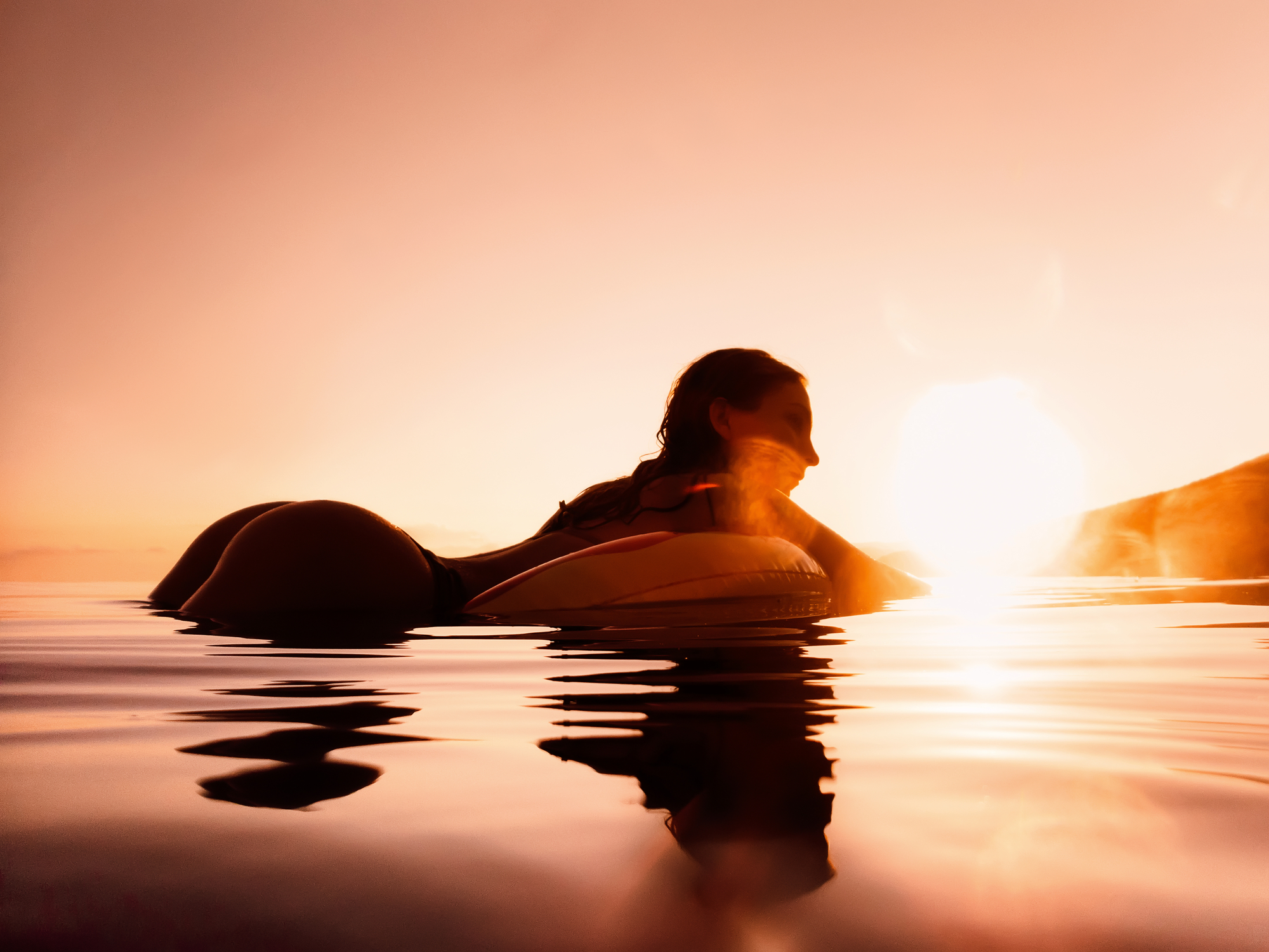 stock photo woman in sea