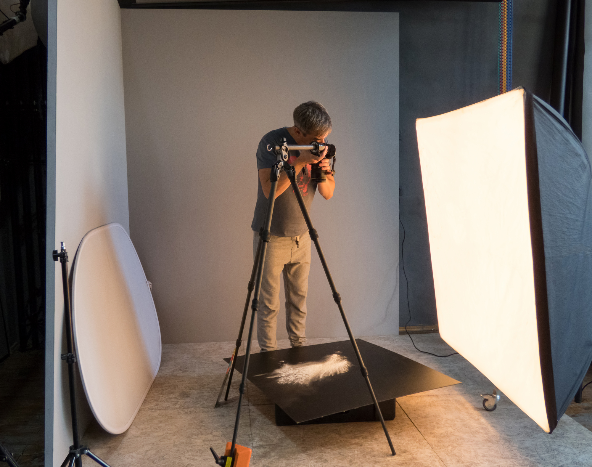 stock photo photographer working in the studio