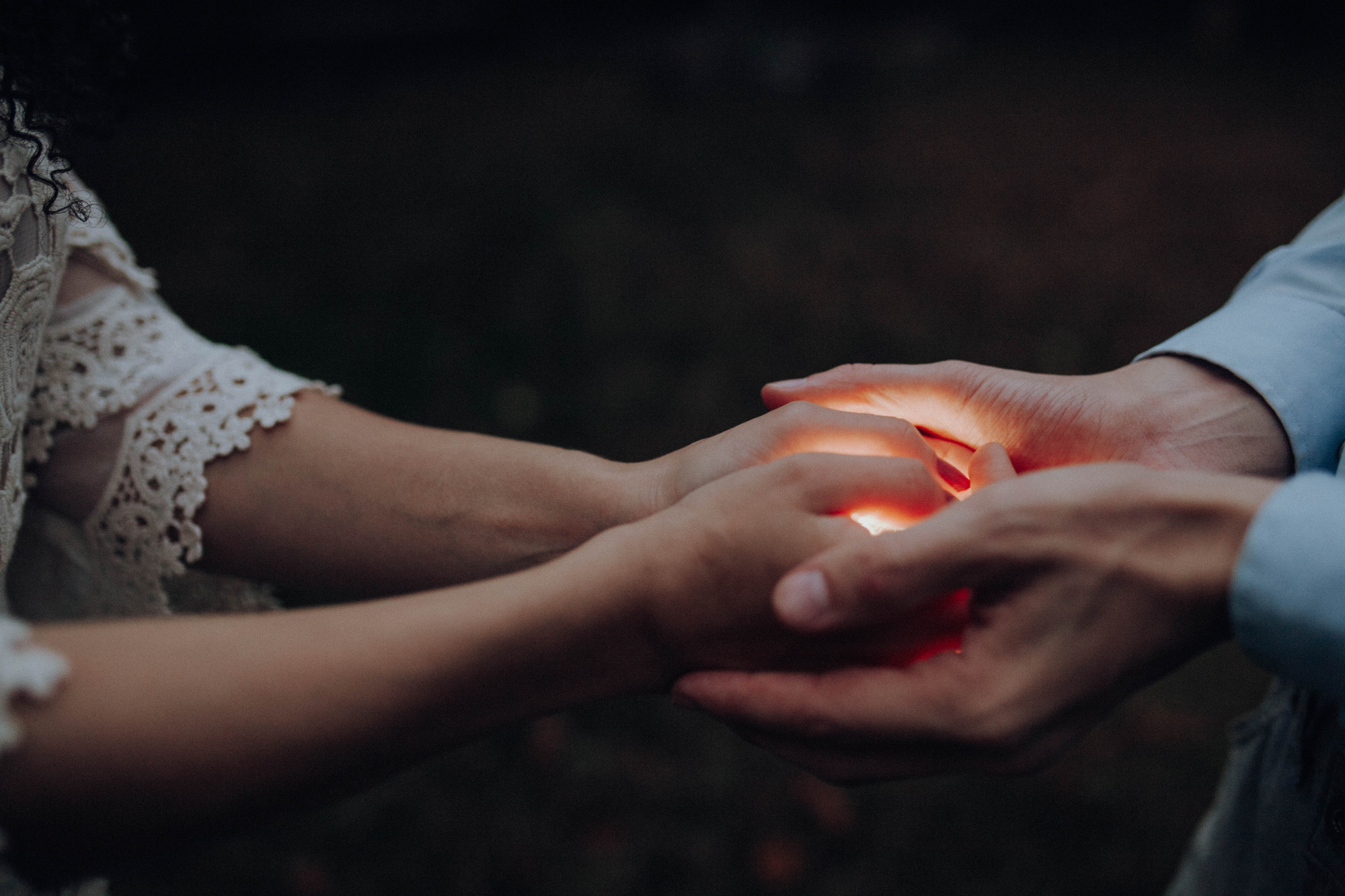 stock image man and woman holding hands