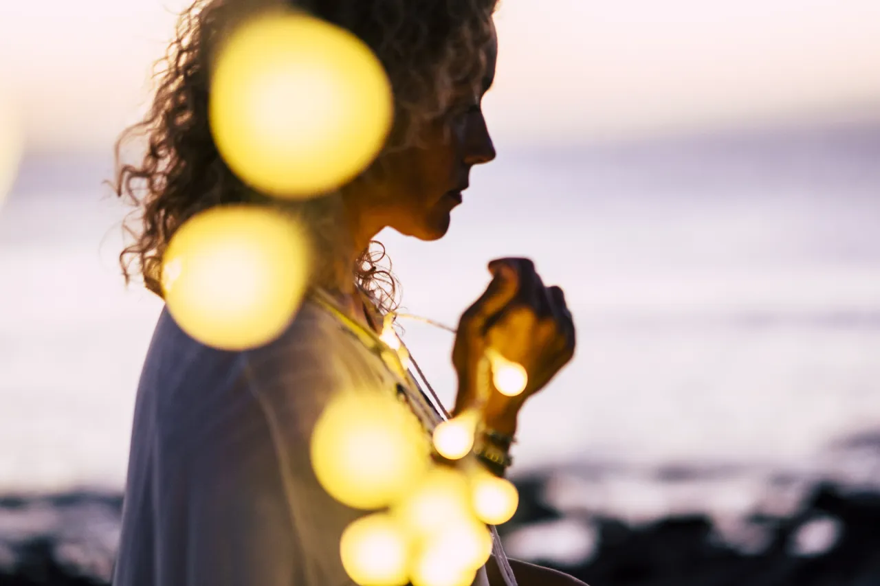 Emotional concept of hope and faith stock image