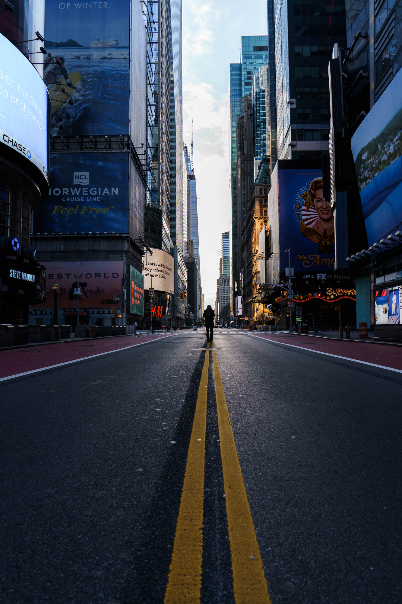 stock photo late night road