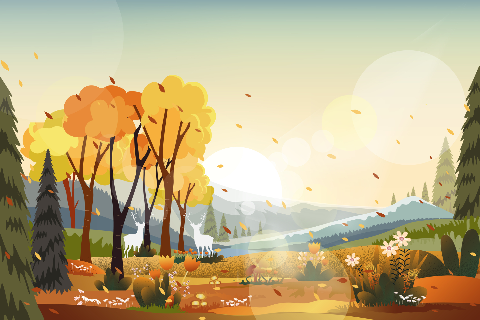 stock illustration autumn vibes