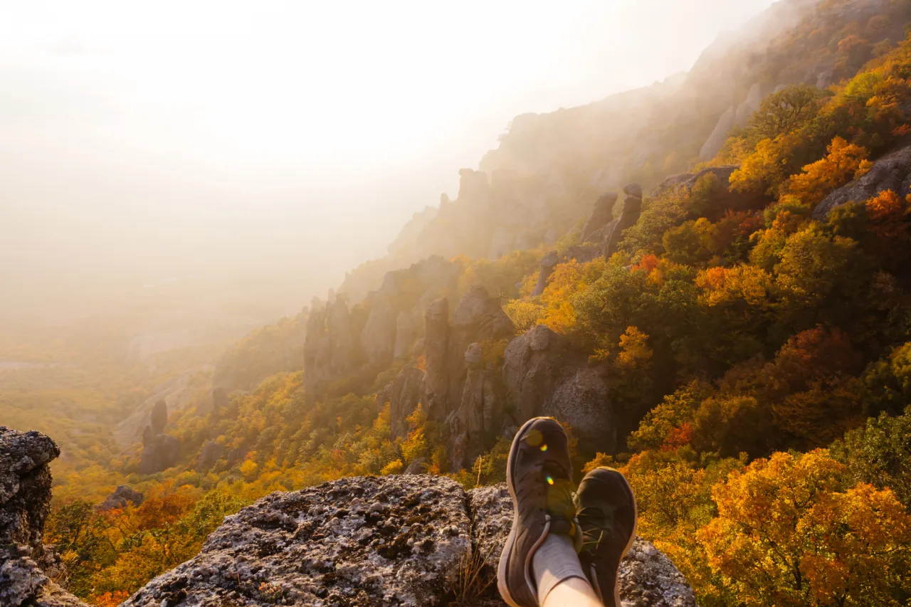 stock photo Autumn in the mountains of Crimea peninsula