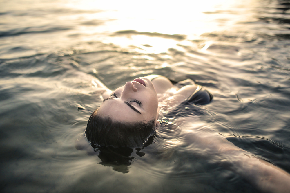 stock photo woman swimming