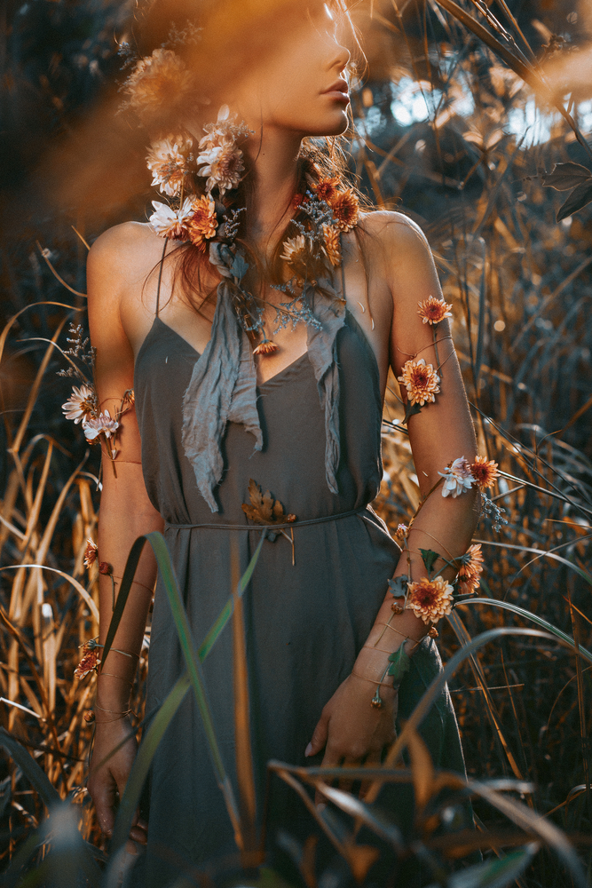 close up portrait of young and tender woman stock photography